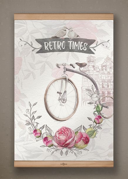 Full Frame Kanvas Poster - Retro Times - KAYIN (FFK-RET01)