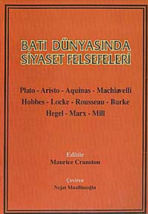 Batı Dünyasında Siyaset Felsefeleri