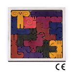 Montessori Ahşap Zeka Oyunları/ w-Animal Tetris