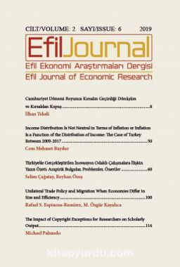 Efil Ekonomi Araştırmaları Dergisi Cilt: 2 Sayı:6