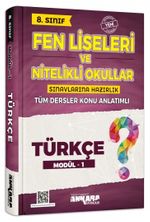 8. Sınıf Fen Liseleri ve Nitelikli Okullar Sınavlarına Hazırlık Türkçe Konu Anlatımlı Modül 1