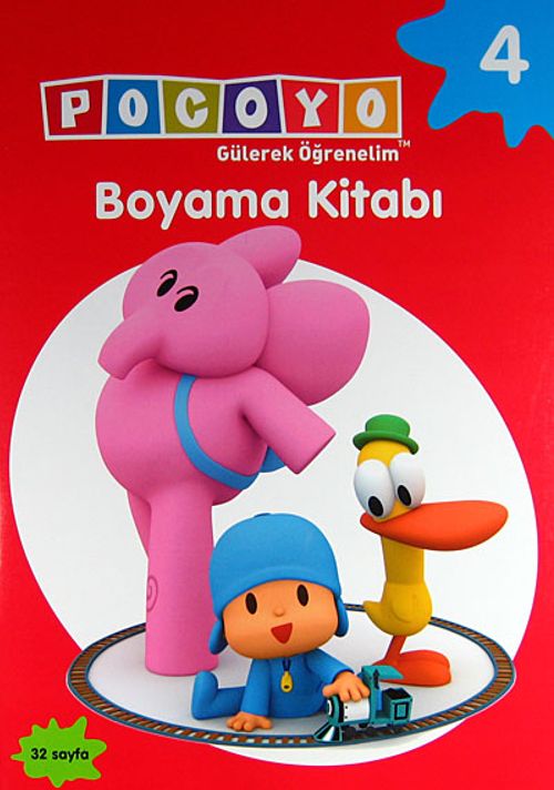 Pocoyo Gülerek Öğrenelim Boyama Kitabı 4 (32 Sayfa)