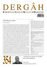 Dergah Edebiyat Sanat Kültür Dergisi Sayı:354 Ağustos 2019	