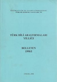 Türk Dili Araştırmaları Yıllığı Belleten 1998 / 1
