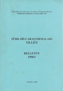 Türk Dili Araştırmaları Yıllığı Belleten 1998 / 1