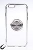 Telefon Kılıfı - Apple iPhone 6 ve 6S - Yüzüklü Şeffaf - Gümüş (TŞY-001)