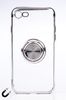 Telefon Kılıfı - Apple iPhone 7 ve 8 - Yüzüklü Şeffaf - Gümüş (TŞY-003)