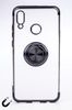 Telefon Kılıfı - Honor 10 Lite - Yüzüklü Şeffaf - Siyah (TŞY-012)