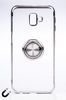 Telefon Kılıfı - Samsung Galaxy J6 - Yüzüklü Şeffaf - Gümüş (TŞY-023)
