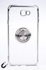 Telefon Kılıfı - Samsung Galaxy J7 Prime - Yüzüklü Şeffaf - Gümüş (TŞY-025)