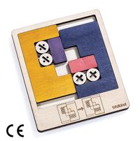 Montessori Ahşap Zeka Oyunları / w-Sliding Puzzle 2 