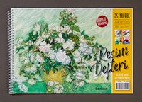 Bookinzi 130gr. 25 yaprak A4 Resim Defteri (Duralit Arka Kapaklı)