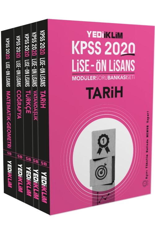2020 KPSS Ortaöğretim Önlisans GK-GY Tamamı Çözümlü Modüler Soru Bankası