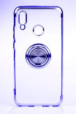 Telefon Kılıfı - Honor 10 Lite - Yüzüklü Şeffaf - Lacivert