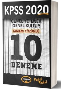 2020 KPSS GK-GY Tamamı Çözümlü 10 Deneme Sınavı