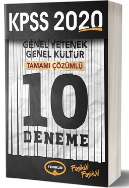 2020 KPSS GK-GY Tamamı Çözümlü 10 Deneme Sınavı