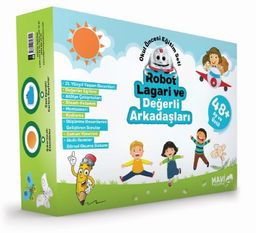 Robot Lagari ve Değerli Arkadaşları 48 + Ay Ve Üstü (12 Kitap)