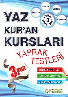 Yaz Kuran Kursları Yaprak Testleri 3. Kur / Dinimizi Öğreniyoruz 3