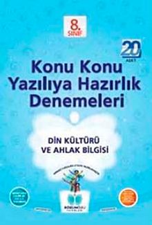 8. Sınıf Din Kültürü ve Ahlak Bilgisi Konu Konu Yazılıya Hazırlık Denemeleri (20 Adet)