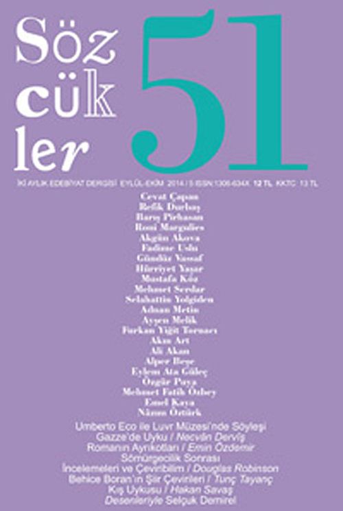 Sözcükler İki Aylık Edebiyat Dergisi Sayı:51 Eylül-Ekim 2014