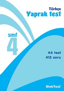 4. Sınıf Türkçe Yaprak Test