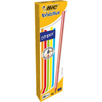 Bic Evolution Stripes Kurşun Kalem 12'li Kutu