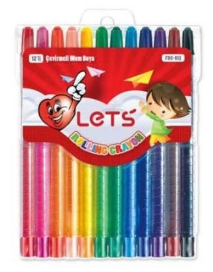 Çevirmeli Mum boya (12 Renk)