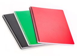 Bookinzi Okul Defteri - 70gr. 120 yaprak A4 Spiralli 3'lü Mavi Set Defter (Çizgili, Çizgisiz, Kareli)