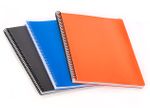 Bookinzi Okul Defteri - 70gr. 120 yaprak A4 Spiralli 3'lü Gri Set Defter (Çizgili, Çizgisiz, Kareli)