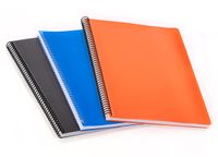 Bookinzi Okul Defteri - 70gr. 120 yaprak A4 Spiralli 3'lü Gri Set Defter (Çizgili, Çizgisiz, Kareli)