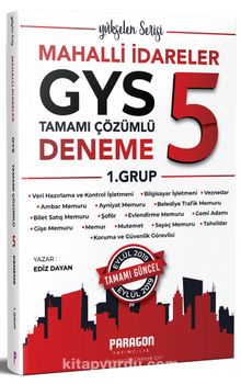 2019 Mahalli İdareler GYS 1.Grup 5 Çözümlü Deneme Sınavı