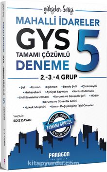 2019 Mahalli İdareler GYS 2. 3. 4. Gruplar İçin 5 Çözümlü Deneme Sınavı