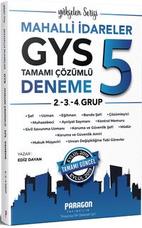 2019 Mahalli İdareler GYS 2. 3. 4. Gruplar İçin 5 Çözümlü Deneme Sınavı