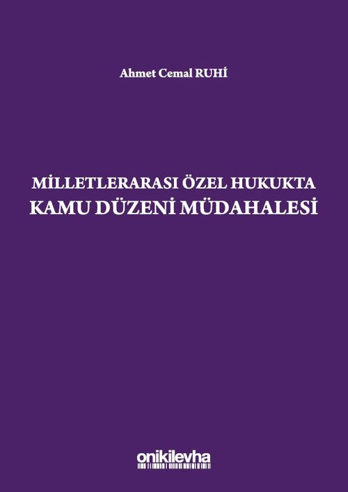 Milletlerarası Özel Hukukta Kamu Düzeni Müdahalesi