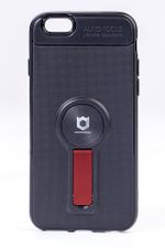 Telefon Kılıfı - Apple iPhone 6 - 6S  - Mat Siyah - Bordo Ayaklı (TMS-001)