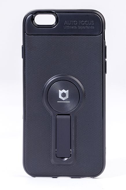 Telefon Kılıfı - Apple iPhone 6 - 6S  - Mat Siyah - Siyah Ayaklı (TMS-005)