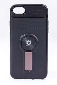 Telefon Kılıfı - Apple iPhone 7 - 8  - Mat Siyah - Gül Kurusu Ayaklı (TMS-008)