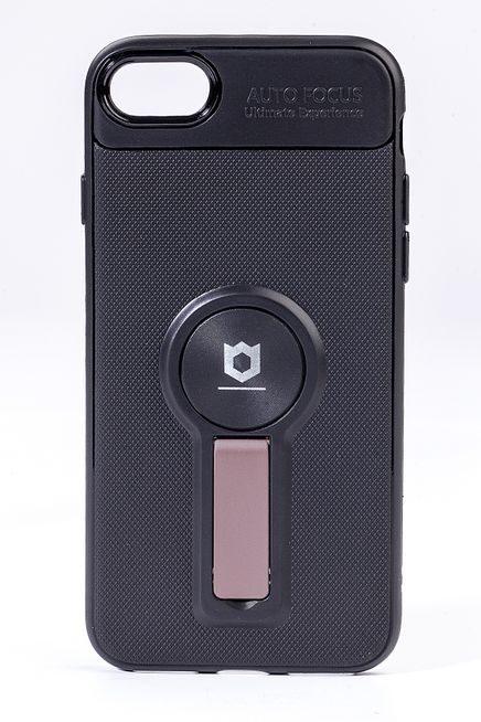 Telefon Kılıfı - Apple iPhone 7 - 8  - Mat Siyah - Gül Kurusu Ayaklı (TMS-008)