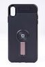 Telefon Kılıfı - Apple iPhone X   - Mat Siyah - Gül Kurusu Ayaklı (TMS-018)