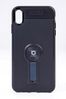Telefon Kılıfı - Apple iPhone X   - Mat Siyah - Petrol Mavisi Ayaklı (TMS-019)
