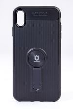 Telefon Kılıfı - Apple iPhone X   - Mat Siyah - Siyah Ayaklı (TMS-020)