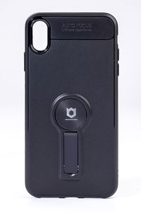 Telefon Kılıfı - Apple iPhone X   - Mat Siyah - Siyah Ayaklı (TMS-020)