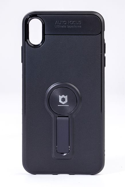 Telefon Kılıfı - Apple iPhone X   - Mat Siyah - Siyah Ayaklı (TMS-020)