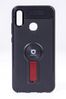 Telefon Kılıfı - Huawei Mate 20 Lite  - Mat Siyah - Bordo Ayaklı (TMS-026)