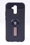 Telefon Kılıfı - Huawei Mate 20 Lite - Mat Siyah - Gül Kurusu Ayaklı (TMS-028)