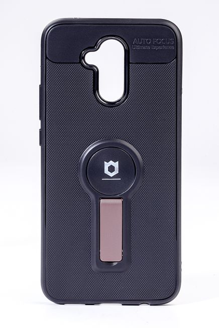 Telefon Kılıfı - Huawei Mate 20 Lite  - Mat Siyah - Gül Kurusu Ayaklı (TMS-028)