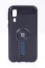 Telefon Kılıfı - Samsung Galaxy A2 Core  - Mat Siyah - Petrol Mavisi Ayaklı (TMS-044)