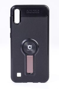 Telefon Kılıfı - Samsung Galaxy A10 - Mat Siyah - Gül Kurusu Ayaklı (TMS-048)