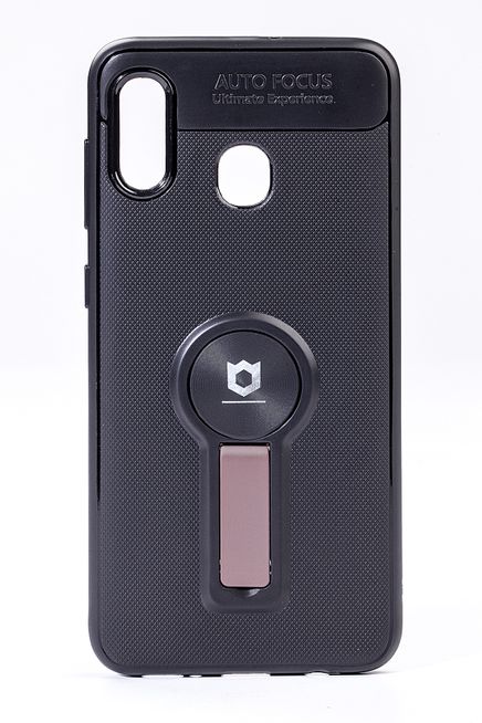 Telefon Kılıfı - Samsung Galaxy A20 - A30  - Mat Siyah - Gül Kurusu Ayaklı (TMS-053)