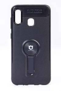 Telefon Kılıfı - Samsung Galaxy A20 - A30  - Mat Siyah - Siyah Ayaklı (TMS-055)